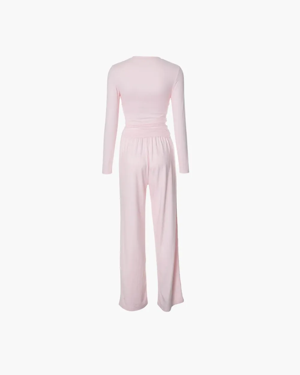 Long-Sleeve Top & Wide-Leg Trousers Set