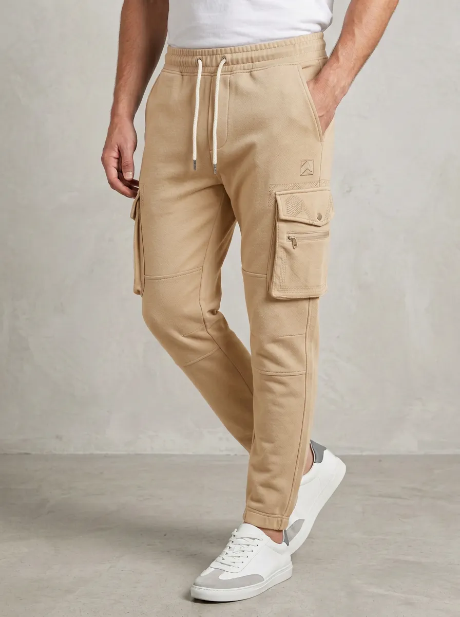 Weekend Geometric Graphic Print Edit Men's Cargo Jogger Pants
