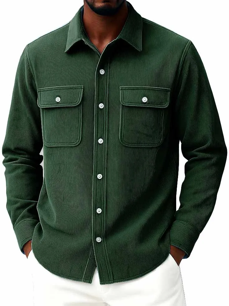 Relaxed Corduroy Long Sleeve Shirt