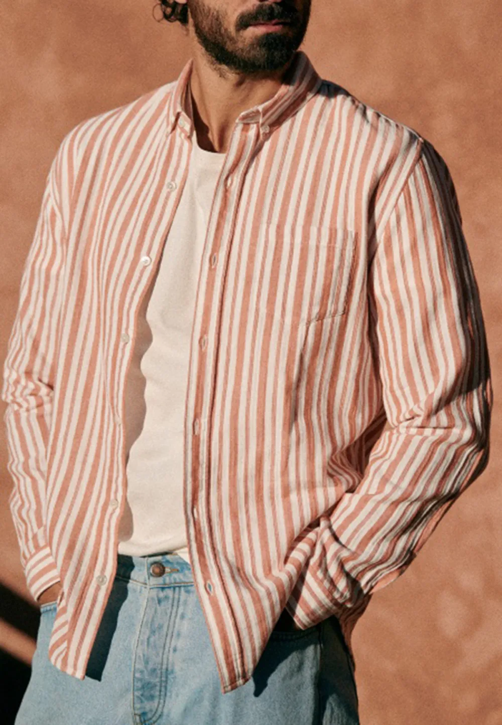 Teal Linen Blend Adjustable Cuff Button Down Shirt