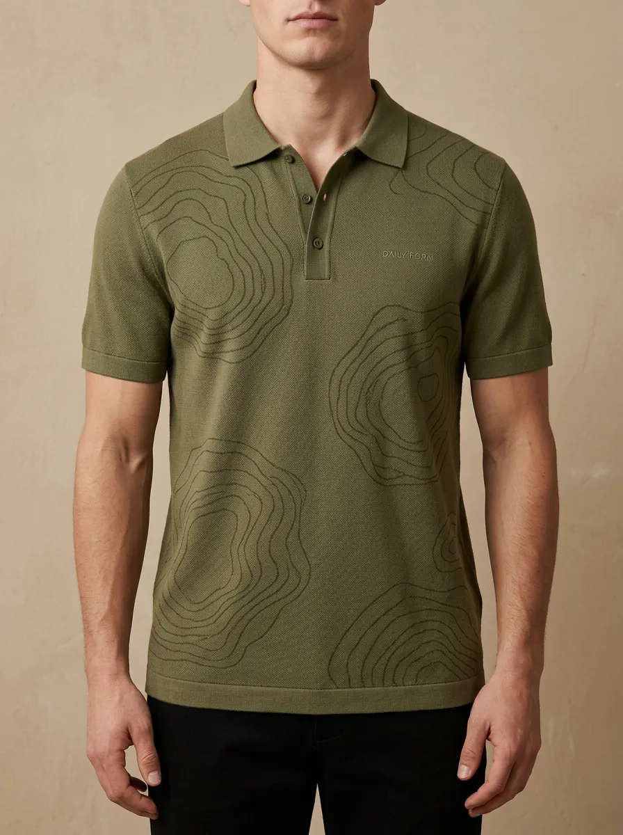 Topographic Men's Polo Shirt