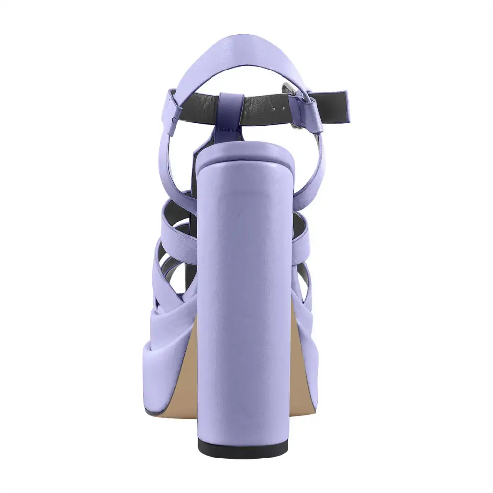 Platform Chunky High Heel Hollow Out Strappy Sandals