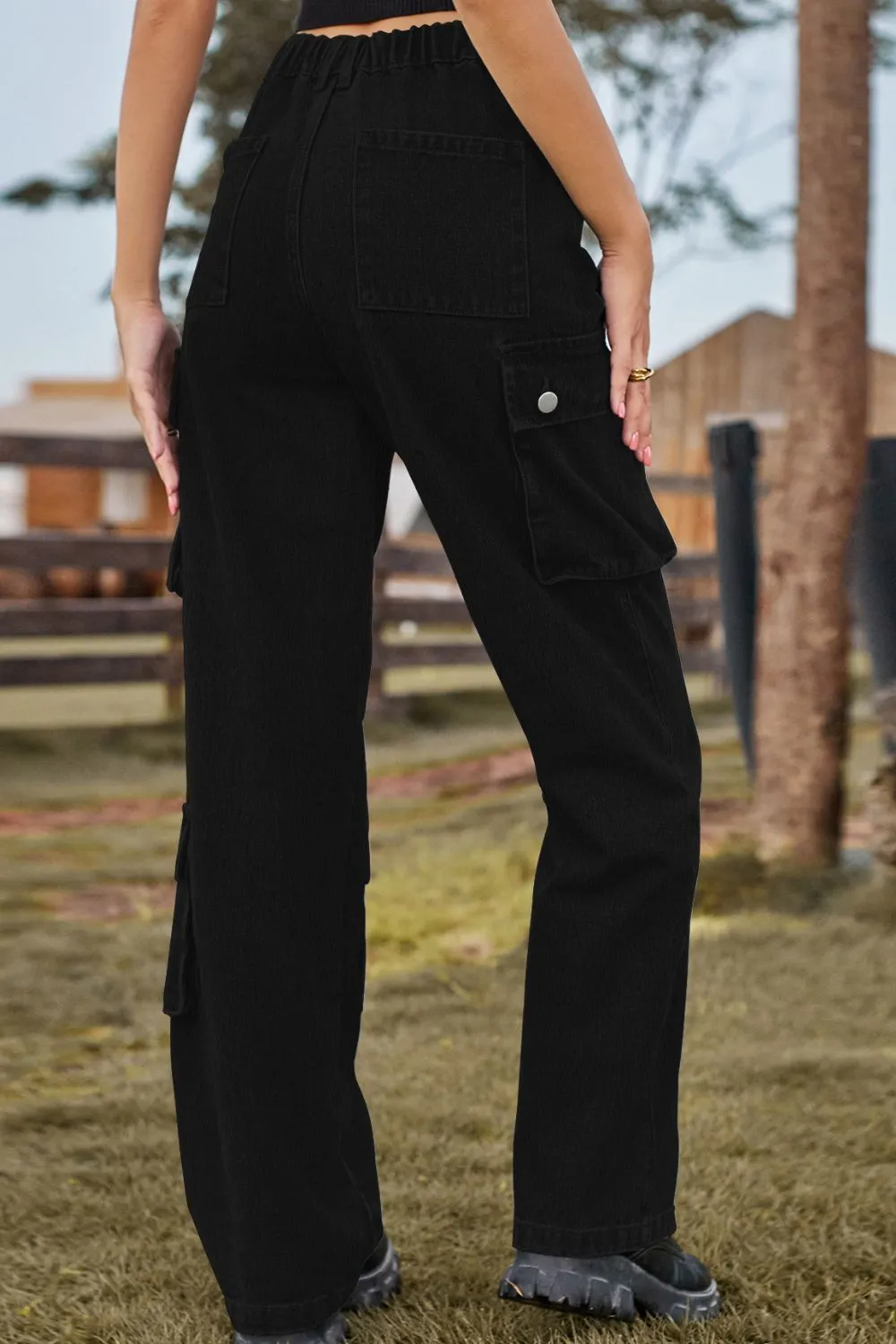 Easy Loose Fit Pocketed Denim Jeans