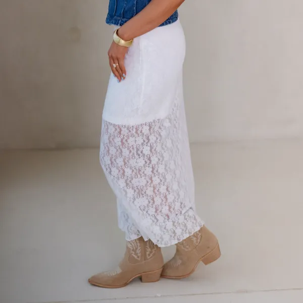 Lace High Rise Mini Skirt