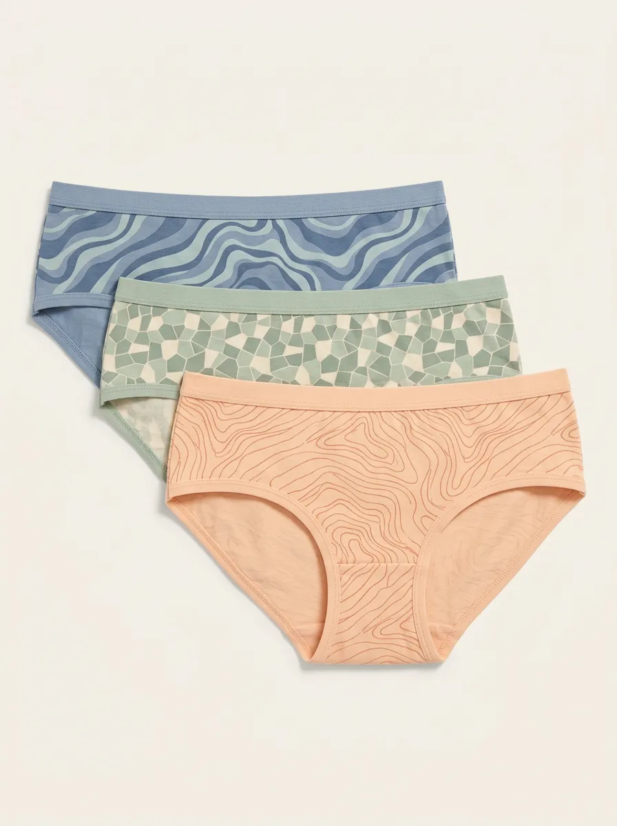 Mosaic Bikini Printed Briefs Three Pack