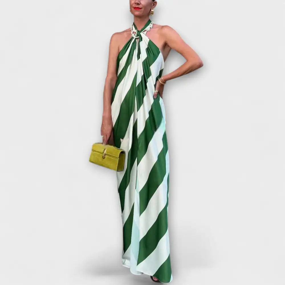 Striped Sleeveless Relaxed Maxi Dress