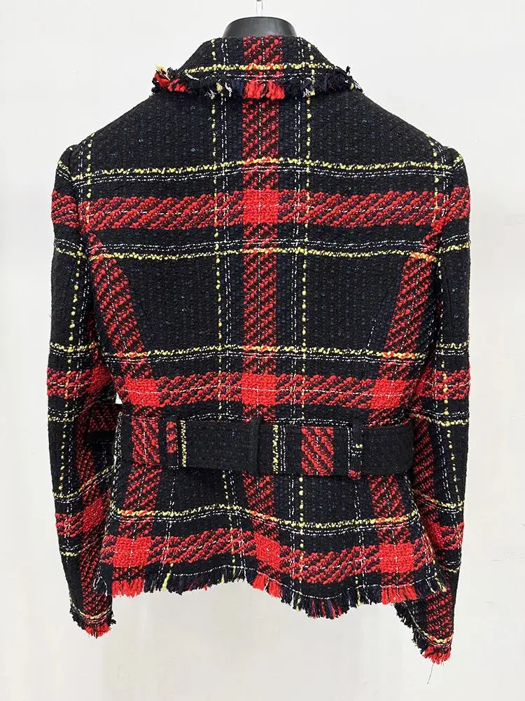 Plaid Tweed Blazer