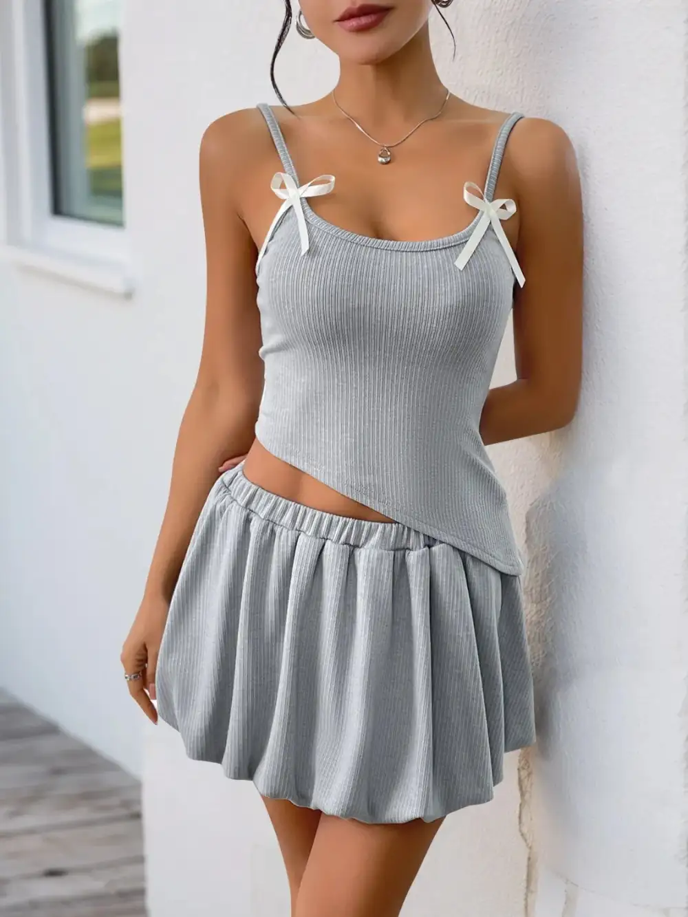 Asymmetrical Bow Coordinated Set