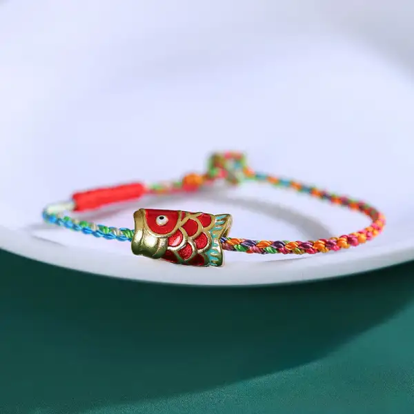 Hand Woven String Koi Fish Braided Bracelet