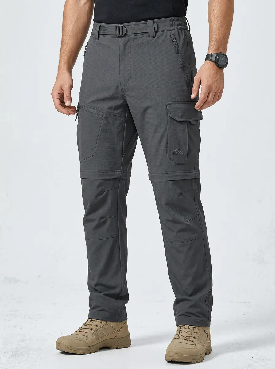 Men's Outback Trail Multi-Pocket Waterproof Zip-Off Tactical Cargo Pants