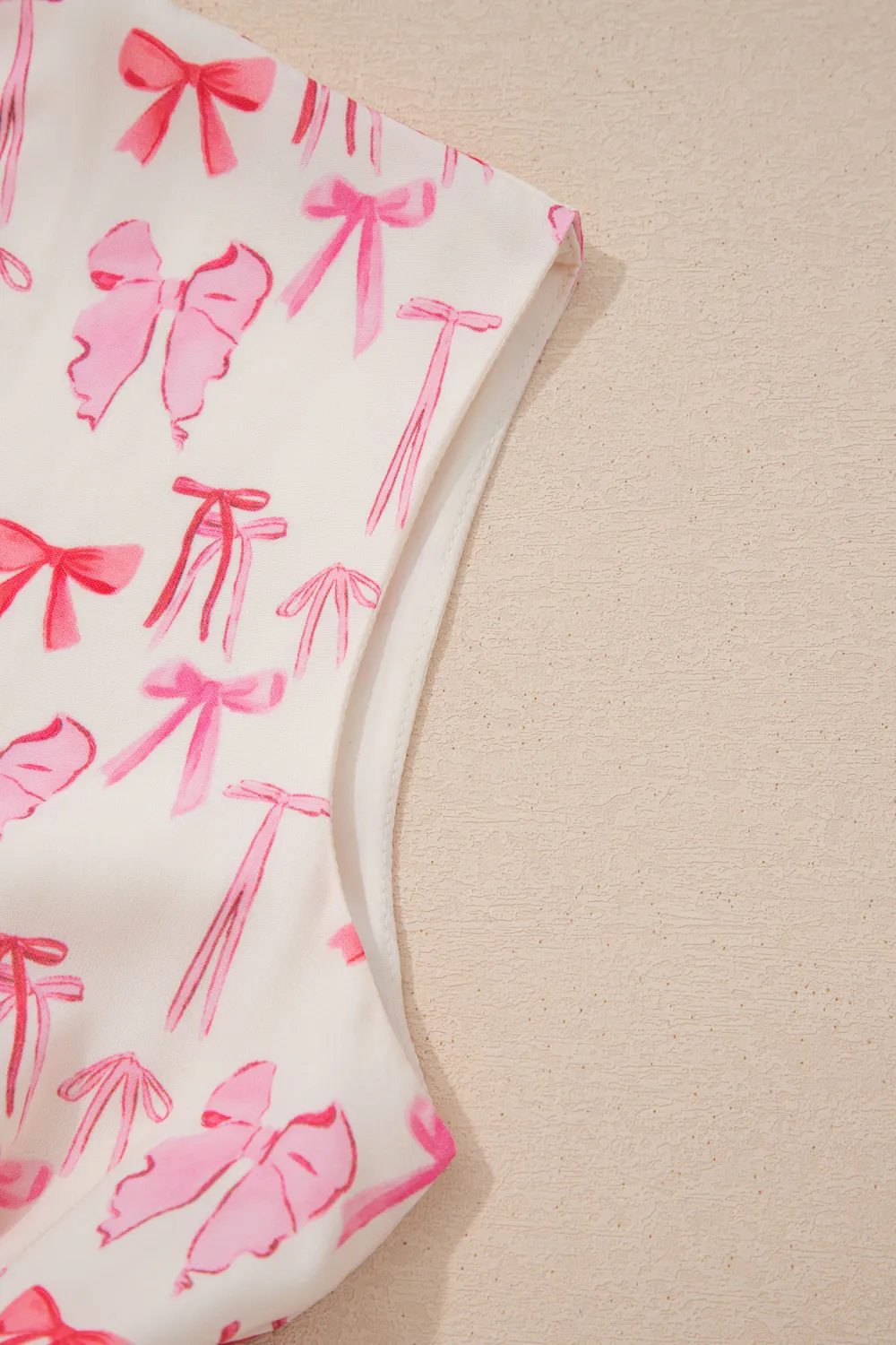 Pink Zip Front Bow Mini Dress