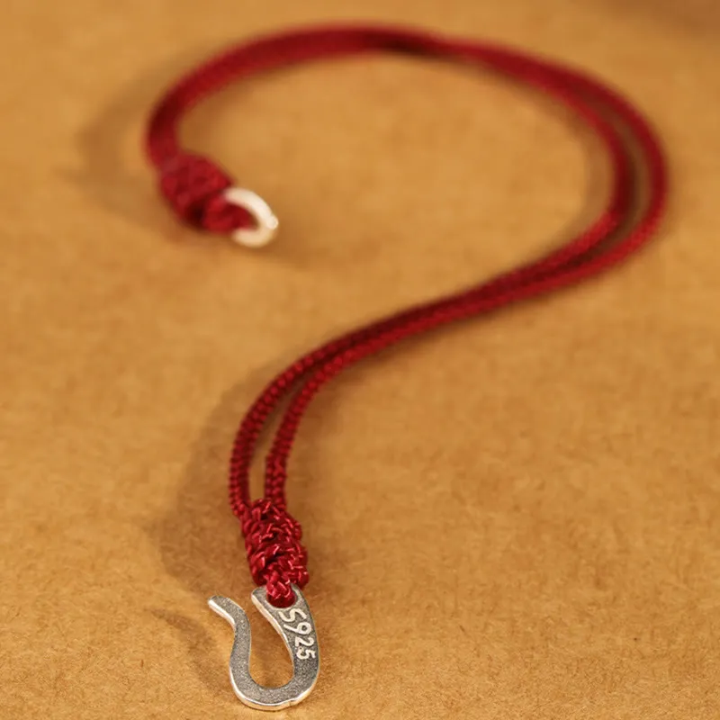 Sterling Silver Hook Design String Bracelet