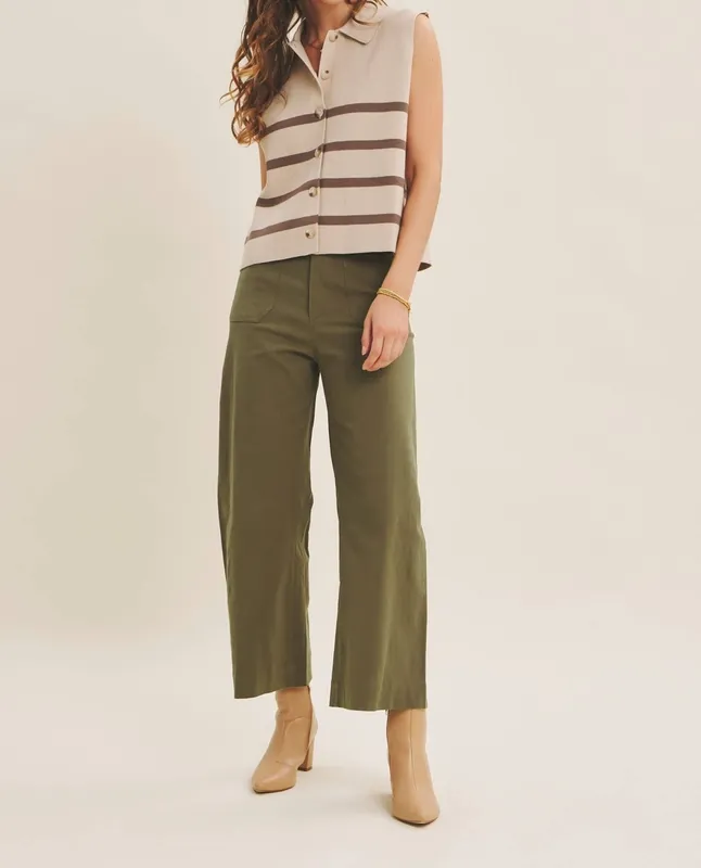 Ribbed Button-Down Sweater Vest