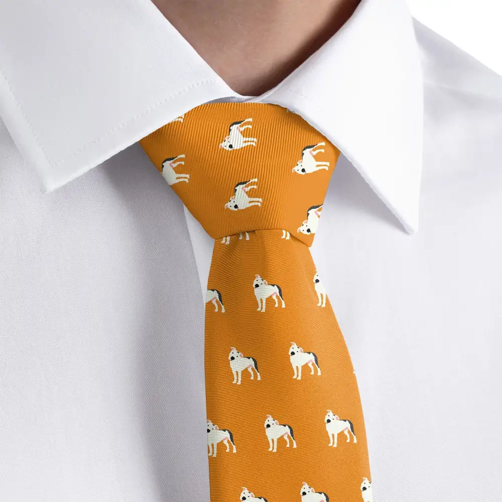 Pit Bull Dog Pattern Necktie
