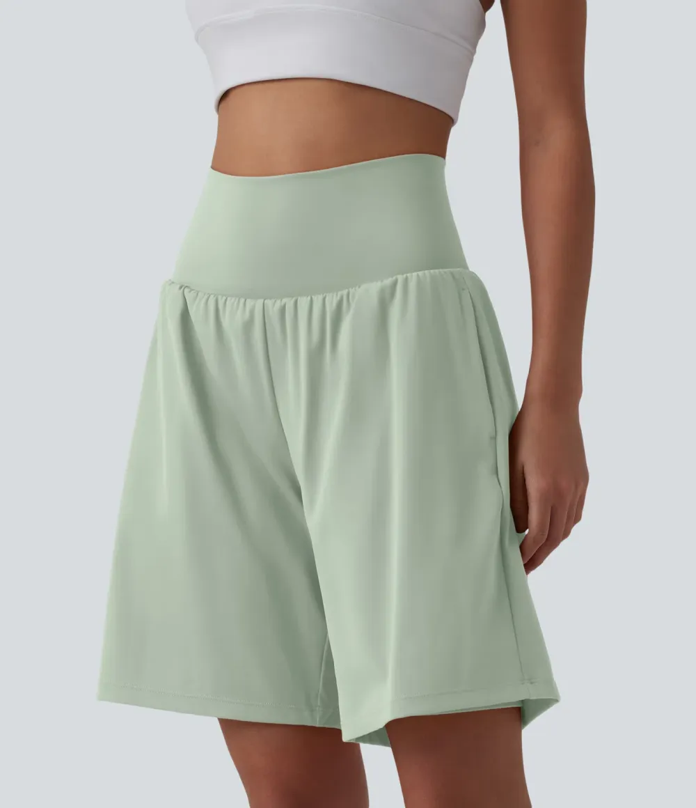 SoftlyZero Airy Super High Waisted 2-in-1 Cool Touch Yoga Shorts 9