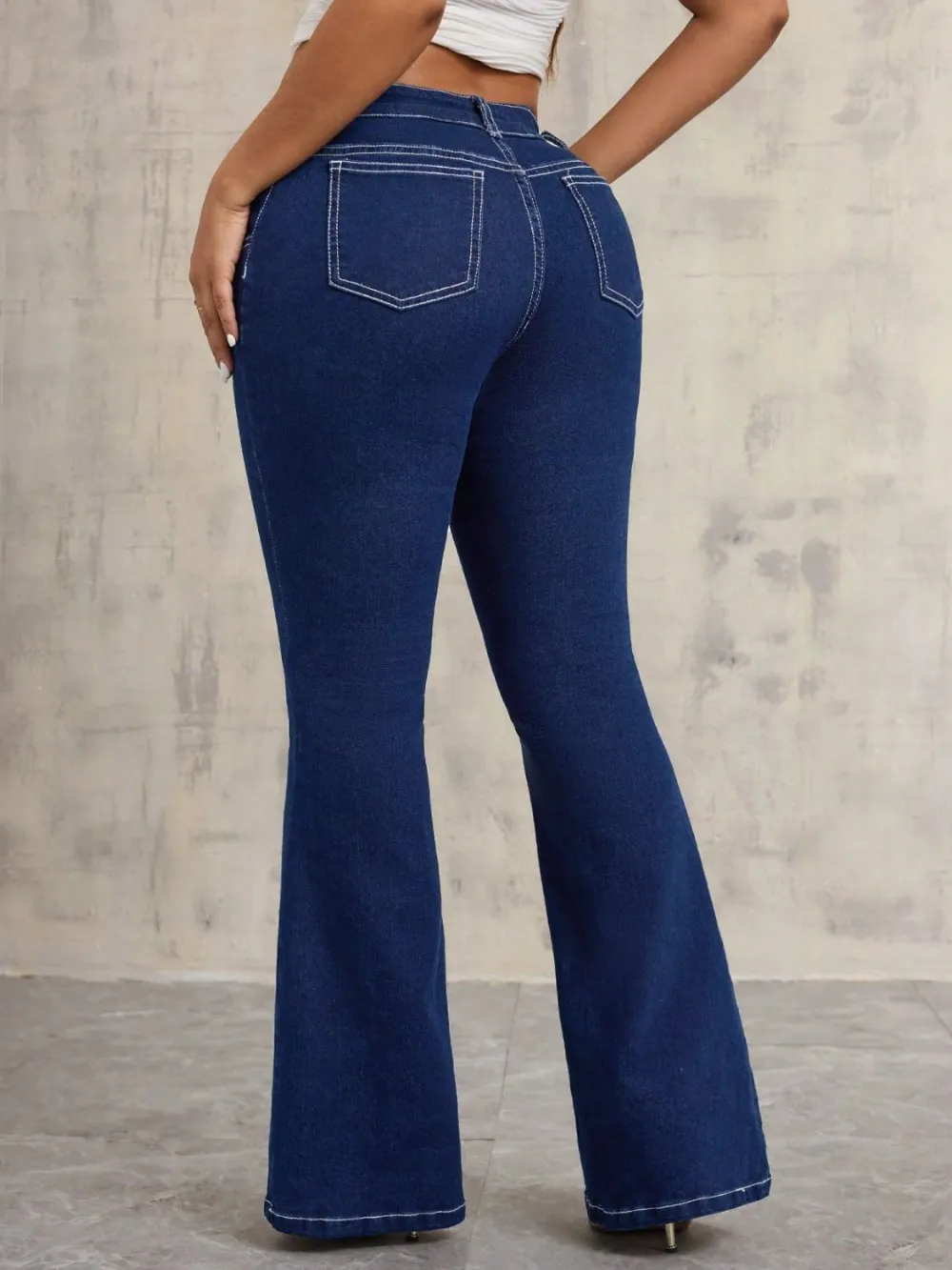 Flared Jeans Pocket Denim