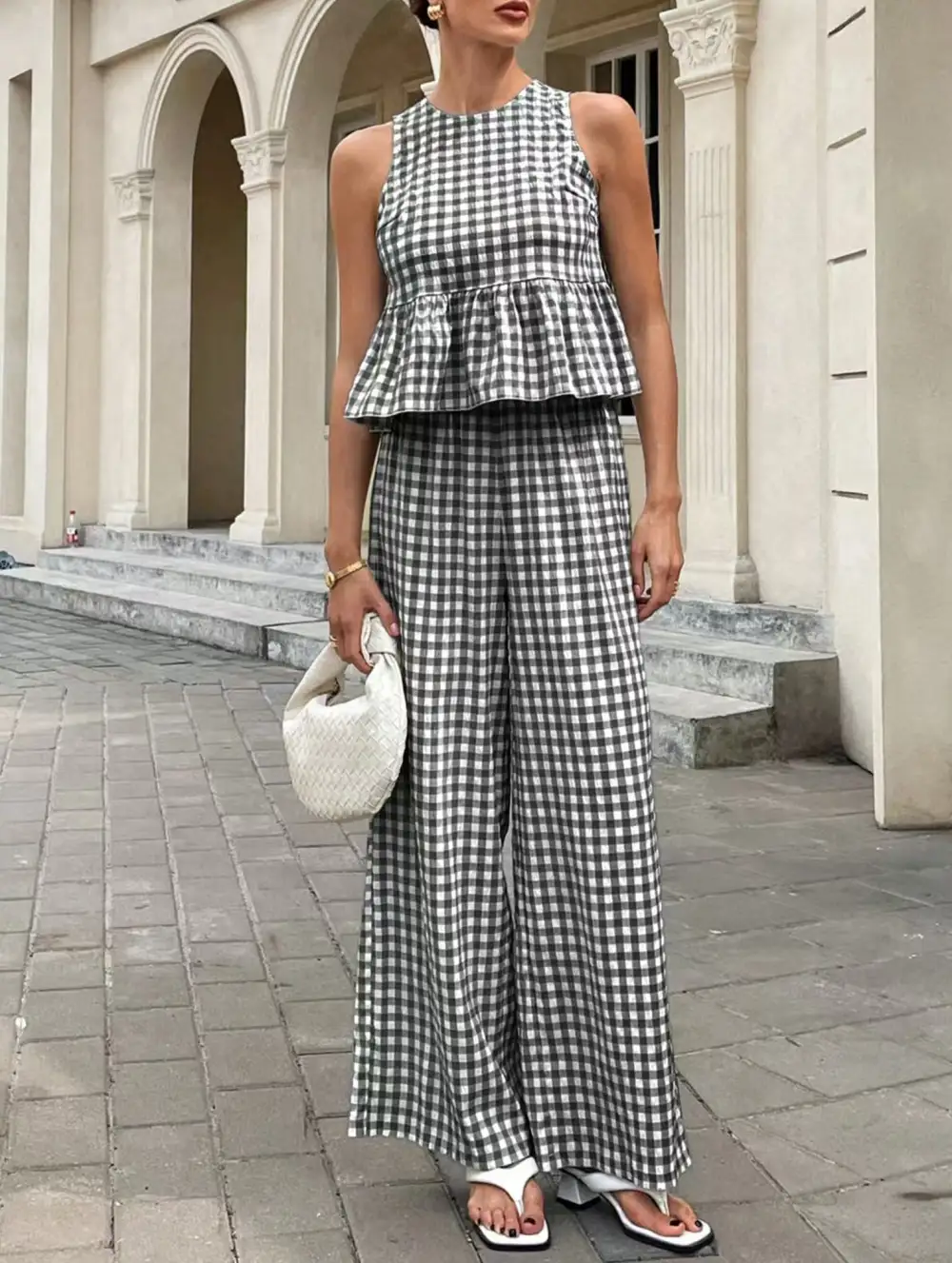 Sleeveless Top Pants Two Piece Set