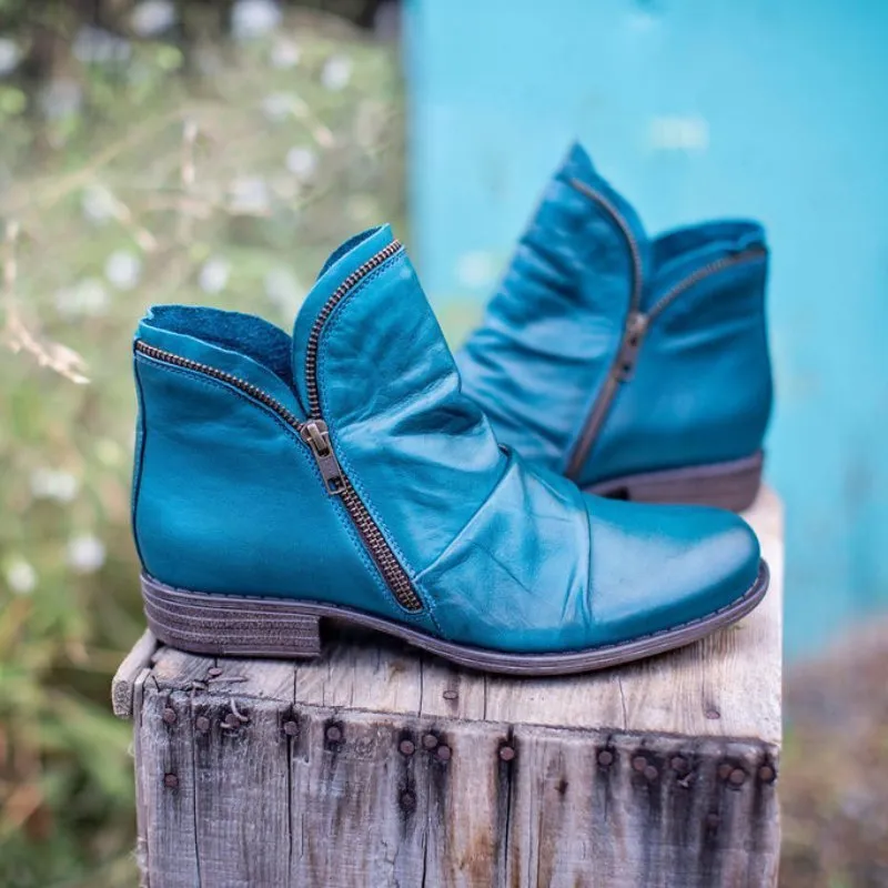  Side Zipper Ankle Boots Apparel