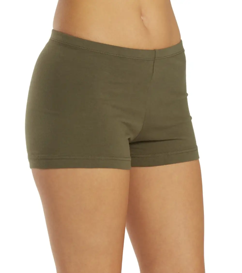 Mid Rise Elastic Yoga Work Shorts