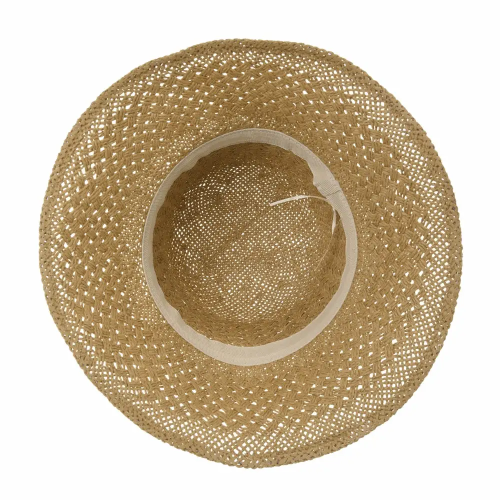 Straw Crochet Bow Accent Sun Hat