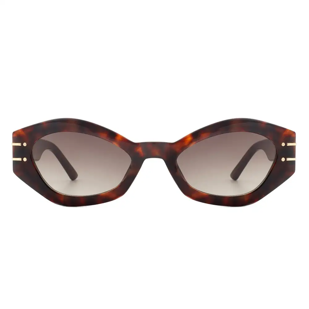 Relaxed Cat Eye Oval Frame Sunglasses