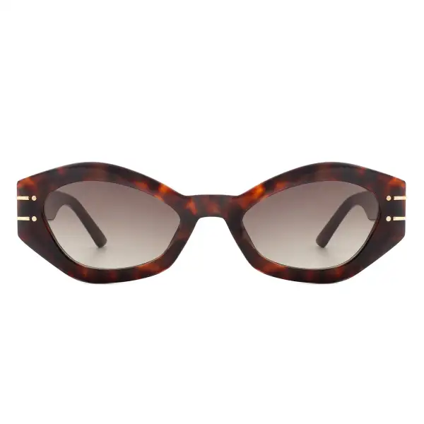 Relaxed Cat Eye Oval Frame Sunglasses