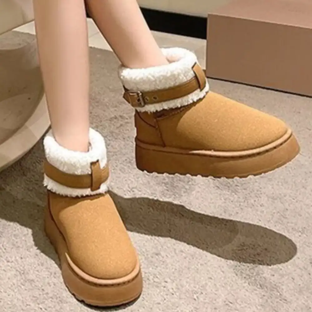 Cozy Plush Lined Winter Ankle Boots