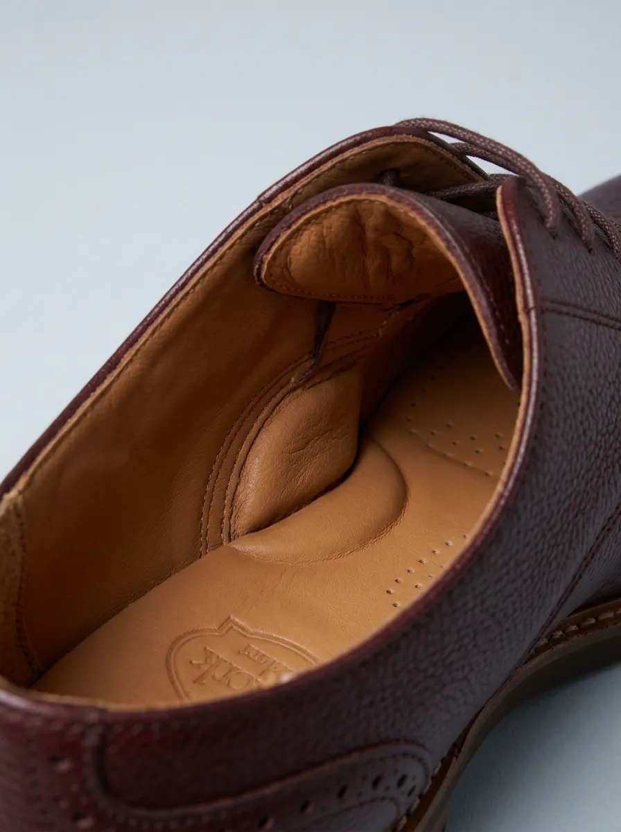 Men's Refined Pebble-Grain Derby Dress Shoes