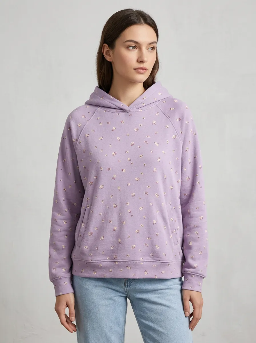 Women's Classic Floral Graphic Hoodie