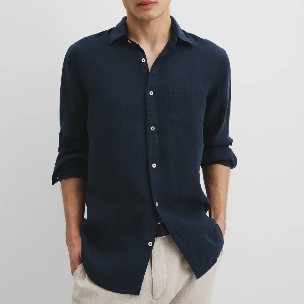 Men's Casual Regular Fit Linen Shirt