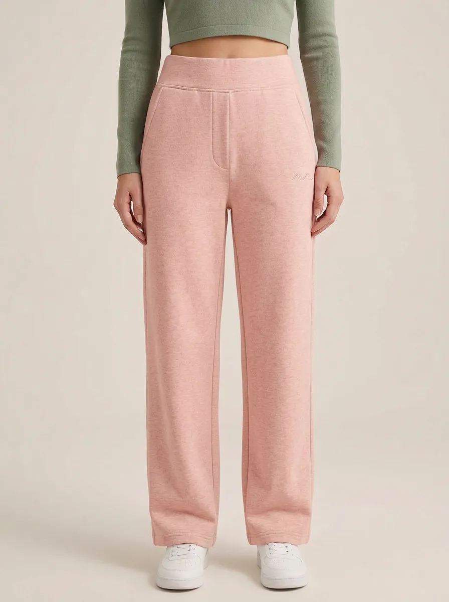 Women's Minimalist Wave Embroidery Printed Sweatpants