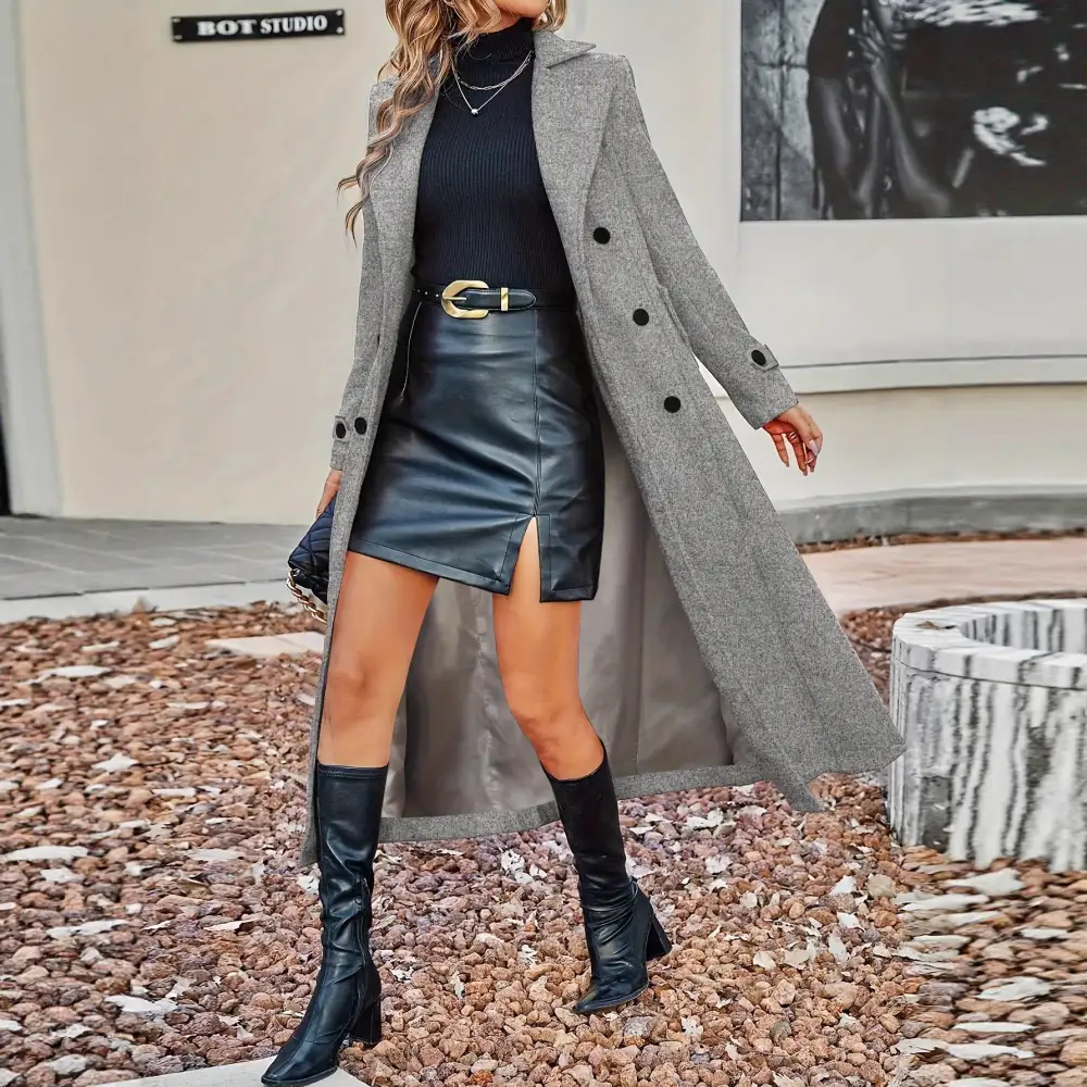Refined Layered Trench Coat