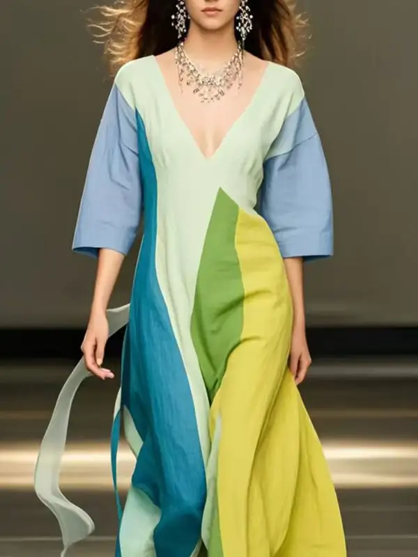 Three Neck Maxi Dress
