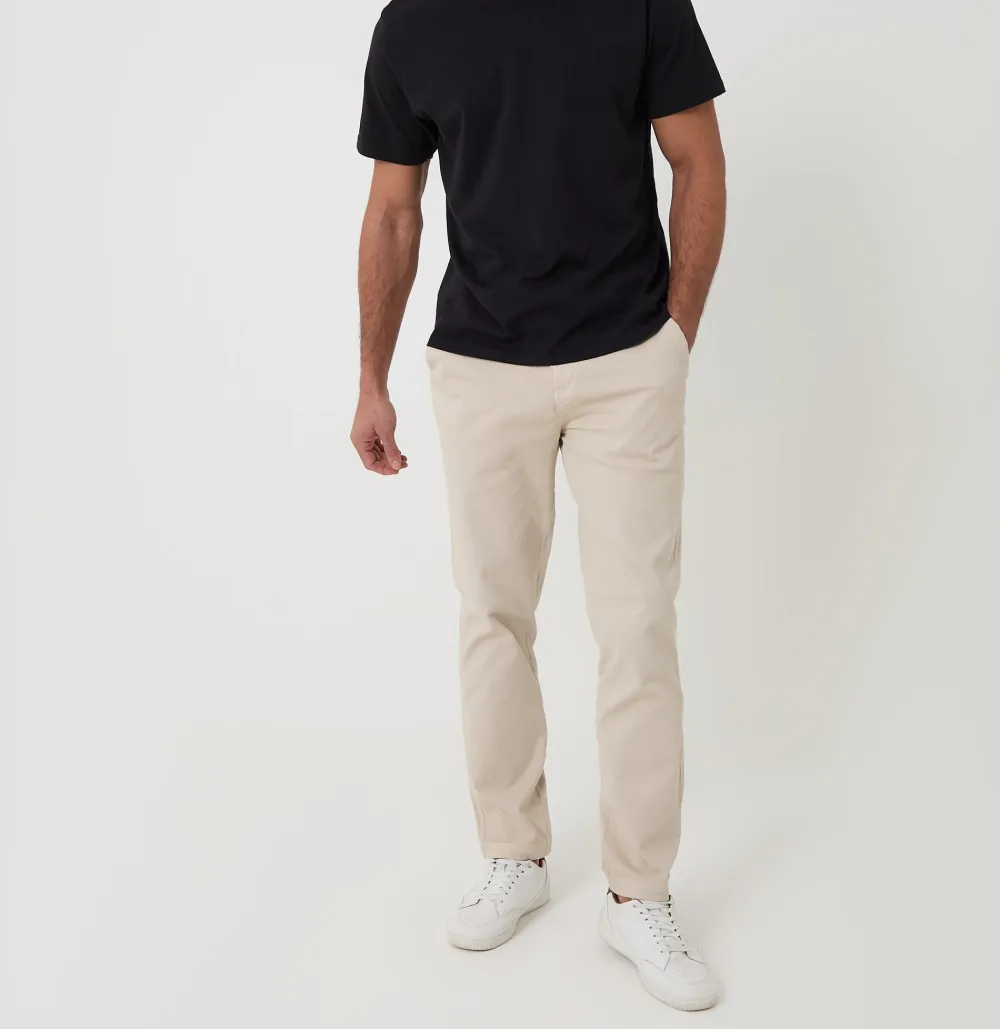Men's Light Stone Elastic-Waist Chino Pants