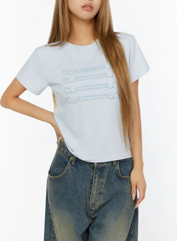Button Detail Tee