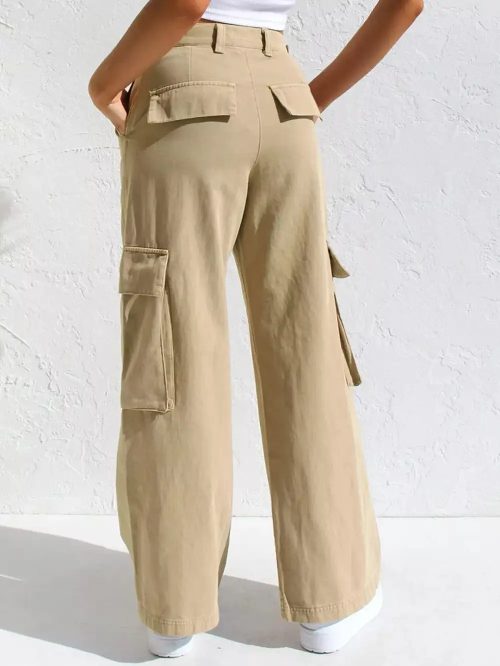 High-Waisted Wide Leg Cargo Jeans