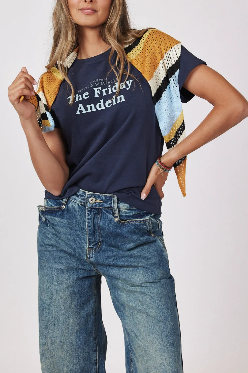 Layered Knit T-Shirt