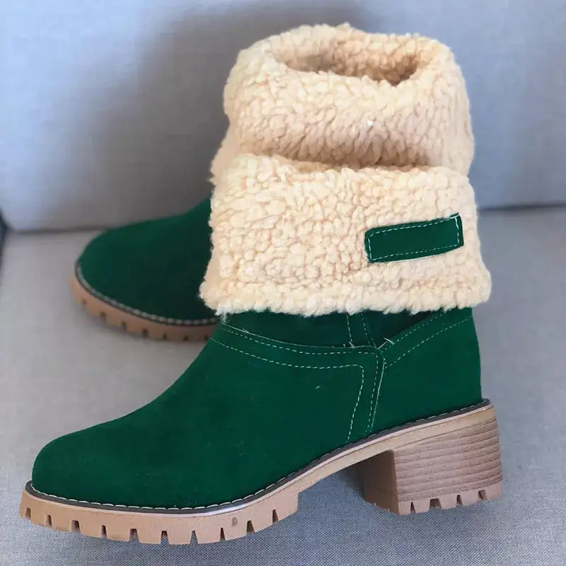 Refined Round Toe Block Heel Boots