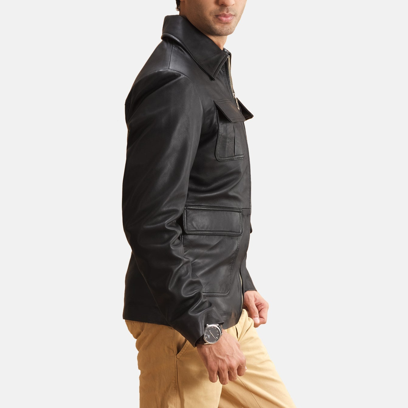 Men's Classic Modern Leather Jacket