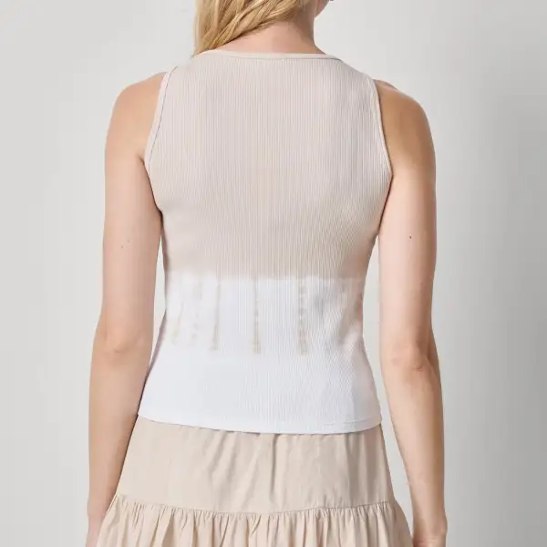 Ribbed Scoop Neck Tank Top