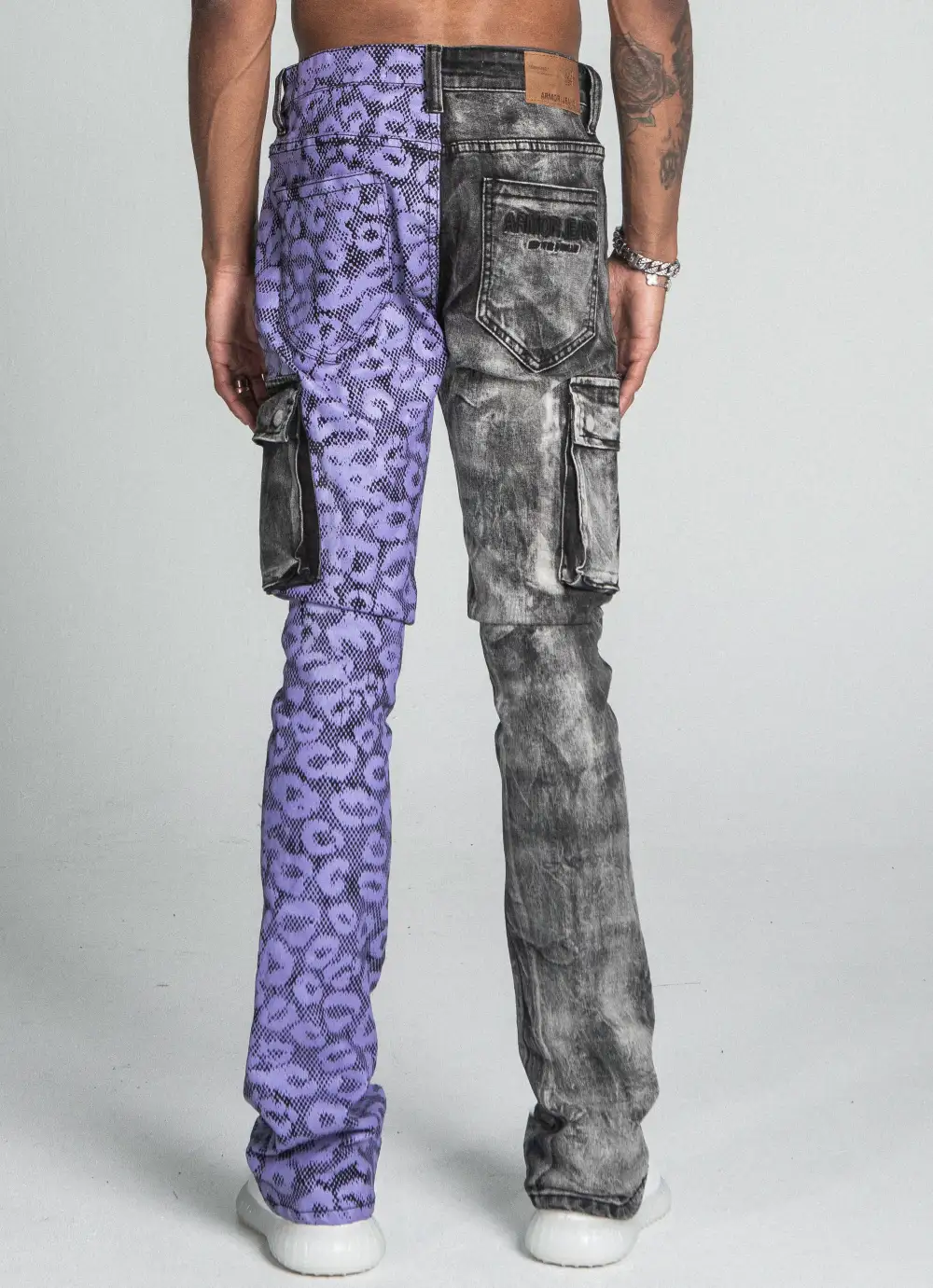 Two-Tone Patchwork Jeans