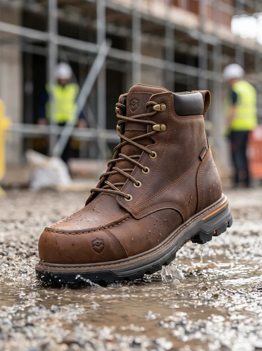 Essential Construction Detail Men' Waterproof Work Boots