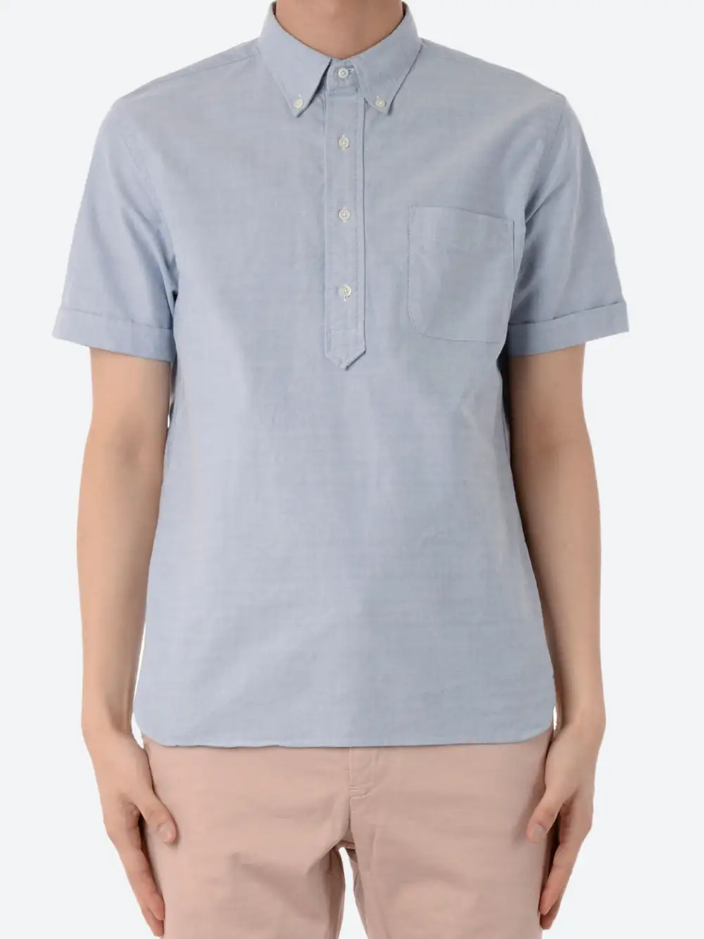 Men's Button Down Collar Pullover Shirt