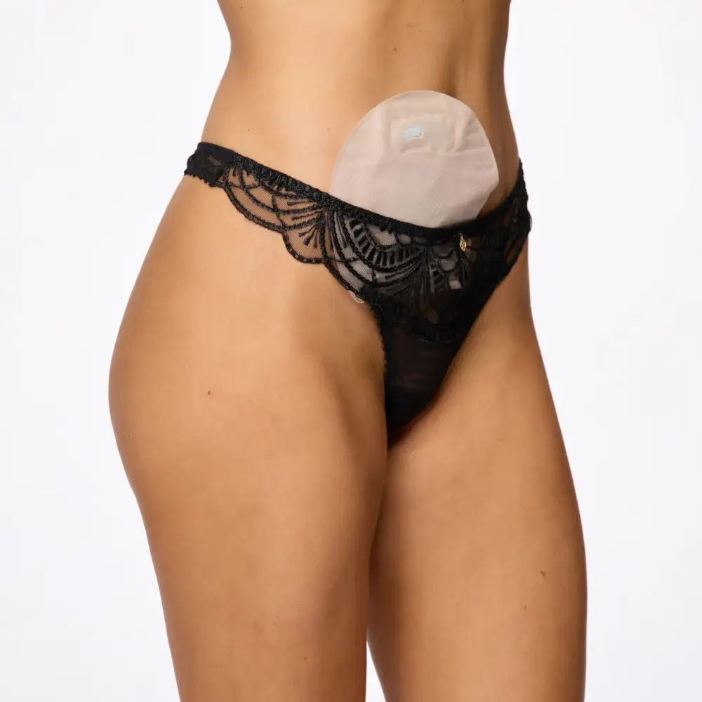 Women's Seamless Embroidery Cutout Detail Tanga Panty