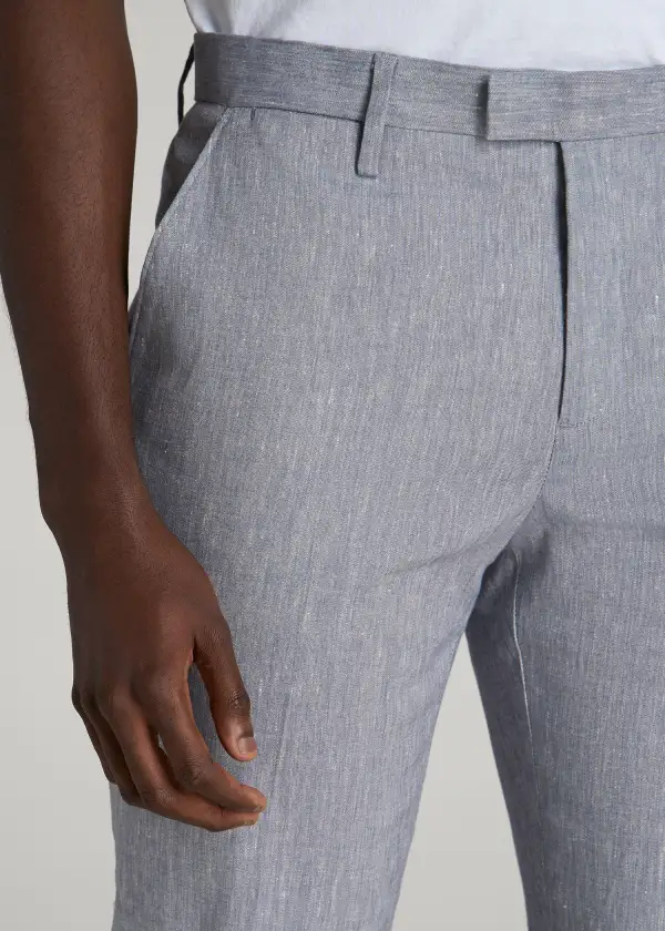Men's Tapered Dress Linen Pants