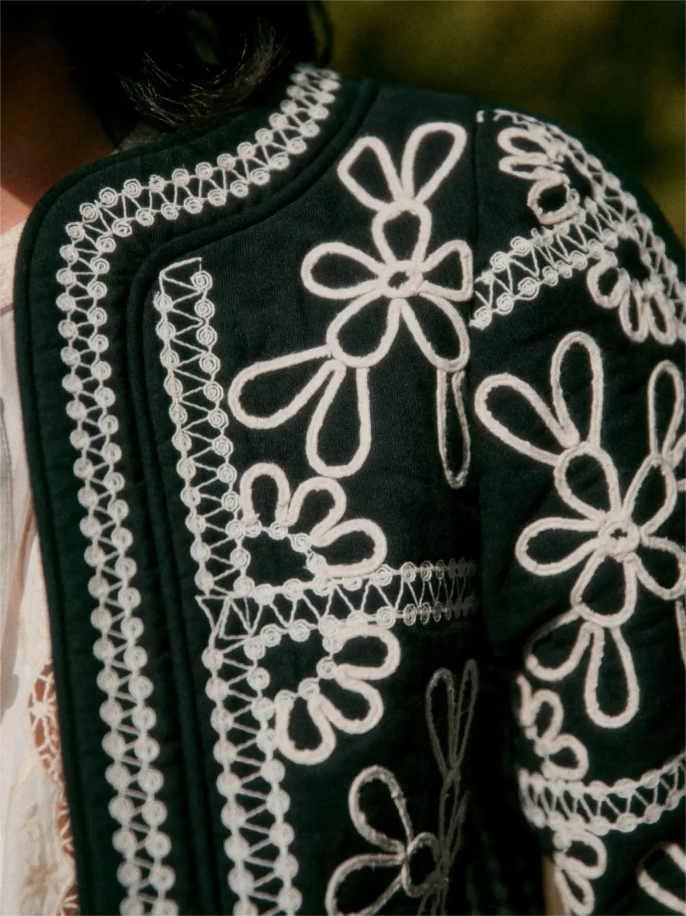 Floral Embroidered Blazer
