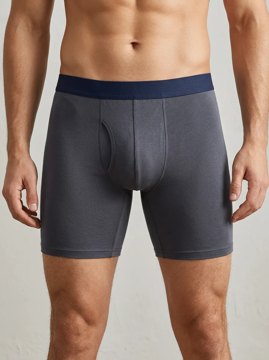 Men's Classic Waistband Cotton Boxer Briefs