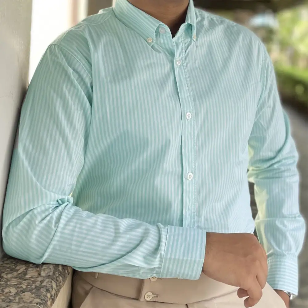Pinstripe Soft Cotton Men's Formal Shirt