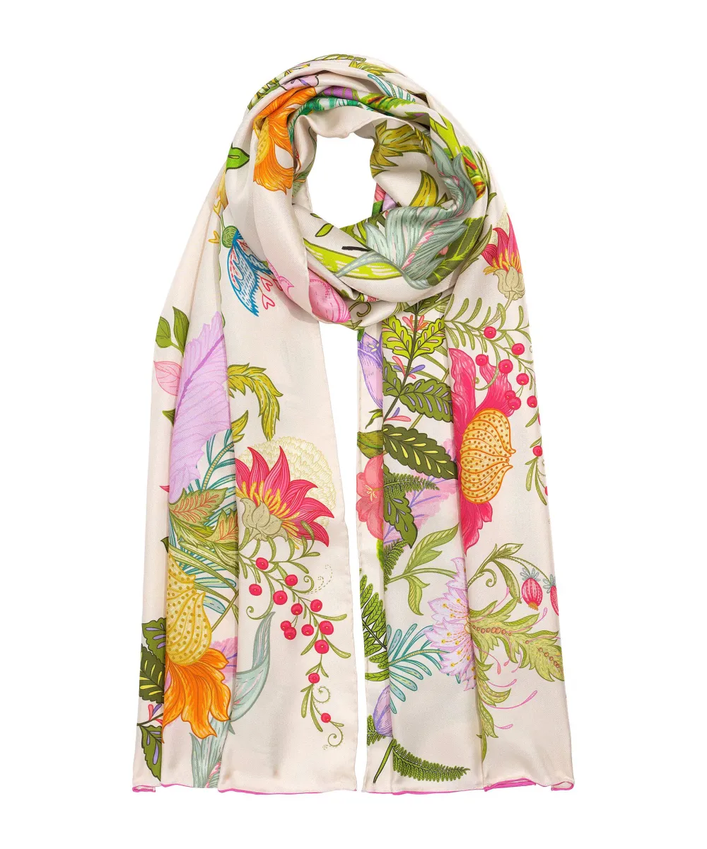 Art Graphic Casual Style Silk Oblong Scarf