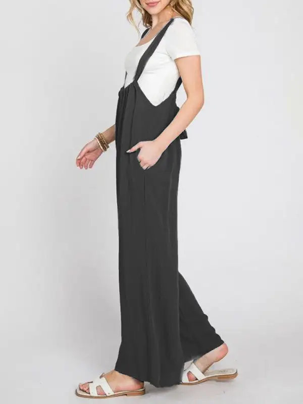 Jumpsuit Clean All Match Lace Up Pants